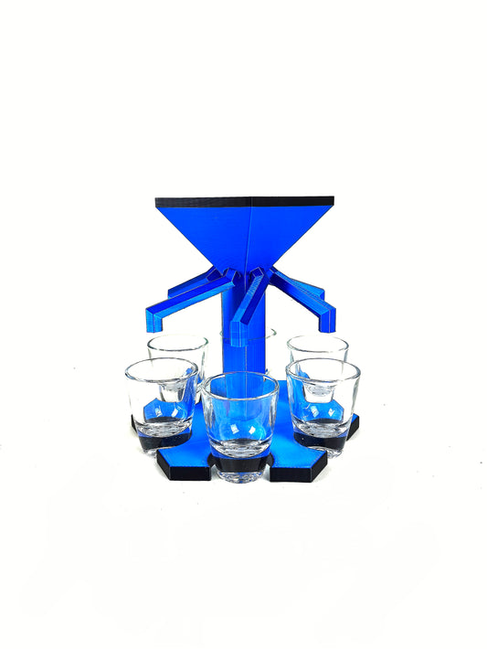 Shotausgießer / Getränkeverteiler Blau