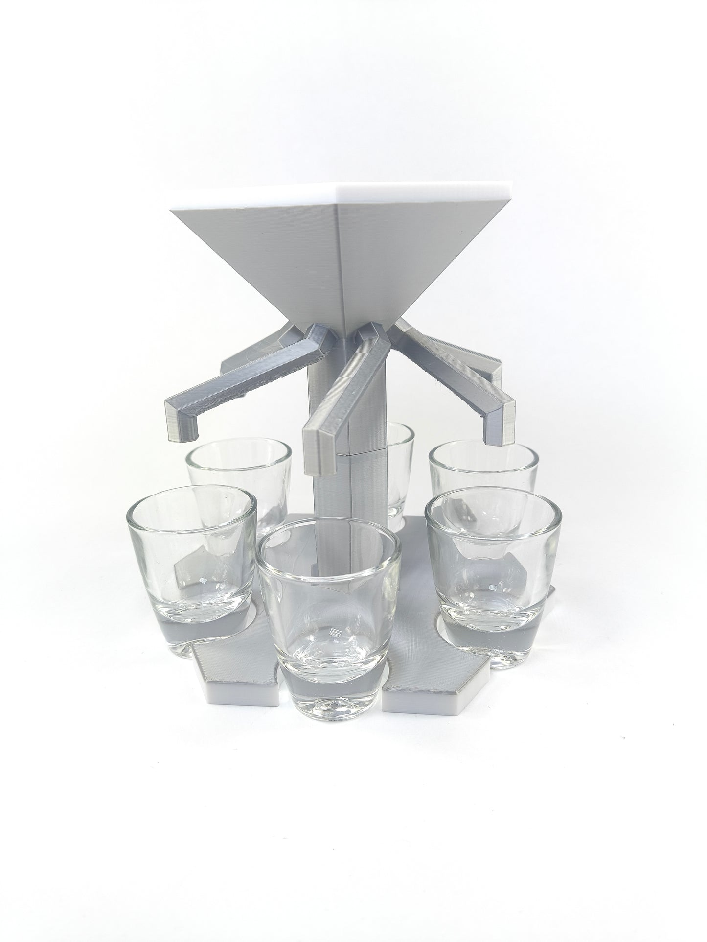 Shotausgießer / Getränkeverteiler Silber