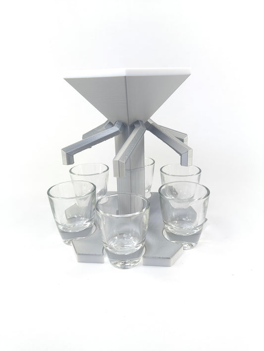 Shotausgießer / Getränkeverteiler Silber